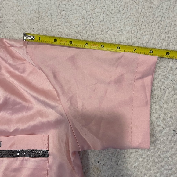 LARGE PINK SATIN VICTORIA’S SECRET 2 PIECE SHORTS PJ SET - Picture 9 of 10